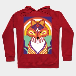 Orange Fox With Purple Skies Hoodie